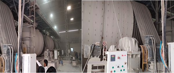 Máy nghiền bi nhìn từ phía bên và phía trước