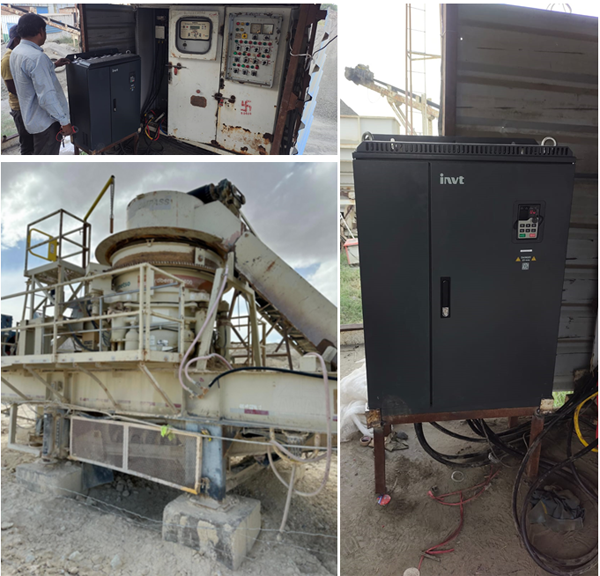 Hệ thống điều khiển máy nghiền côn với biến tần INVT